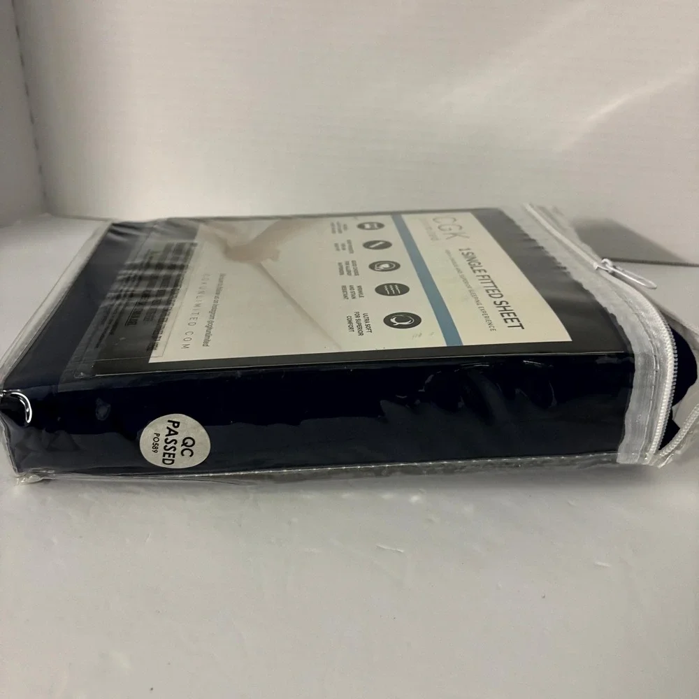 CGK Unlimited Twin XL Fitted Sheet Navy Blue Deep Pocket Ultra Soft New